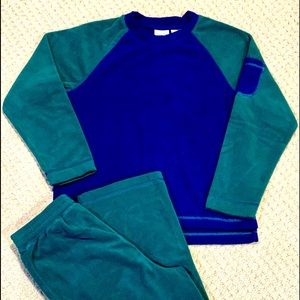 L.L. Bean Kids Fleece Set, Size 8, Green/Blue